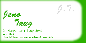 jeno taug business card